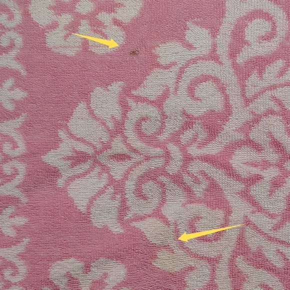 Vintage 80s St Marys Pink And White Floral Cotton Towels Set Of 2 - Picture 8 of 8